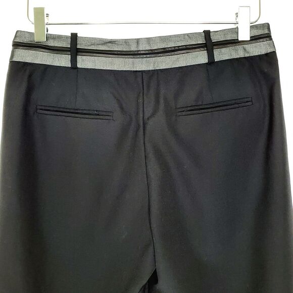 Alexander Wang High Rise Wool Bermuda Shorts 0 Black Silver - Picture 3 of 8